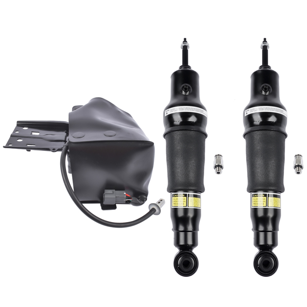 Pair Rear Air Shock Absorbers + Compressor Pump For Nissan Armada 17-20 Infiniti QX56 11-13 QX80 2014-2020 E62101LA8A 534001LA4C