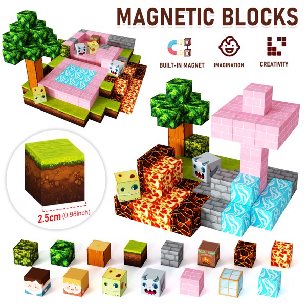 Magnetic Building Blocks Toys Kids Educational Toy Magnet World Christmas Gift