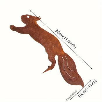 Rusty Squirrel Branch Insert - Unique Tree Decor for Garden, Patio & Outdoor Spaces - Charming and Fascinating Design to Enhance Your Natural Surroundings-Tracking numbers are not updated on Sundays