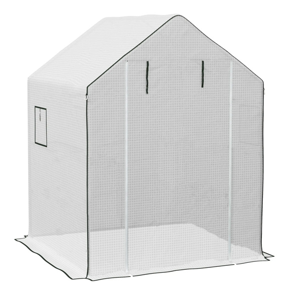 4.7' x 4.7' x 6.4' White  Greenhouse Replacement Cover