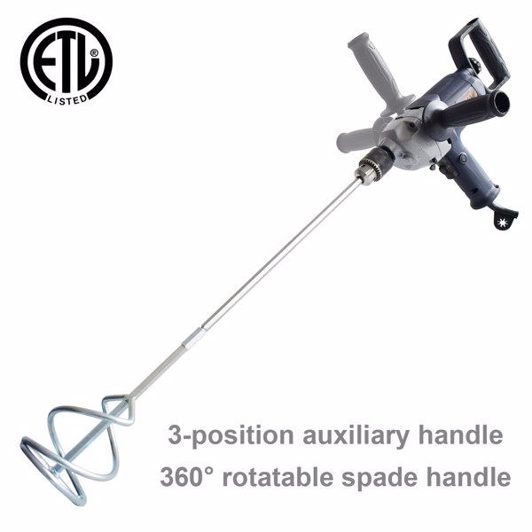Drill Mixer Set with Spade Handle 1/2 inch Electric Corded Mixing Drill Machine 9A Motor Concrete Mud Mixer[Unable to ship on weekends]