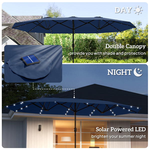 Outdoor beach umbrella/Double-Sided Sun Umbrella   ( Amazon Shipping)