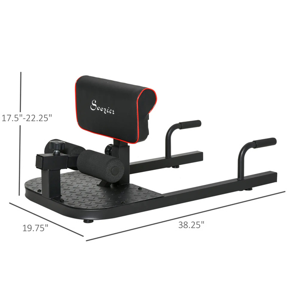   3-in-1 fitness equipment for push-ups, sit-ups and squats -  Black