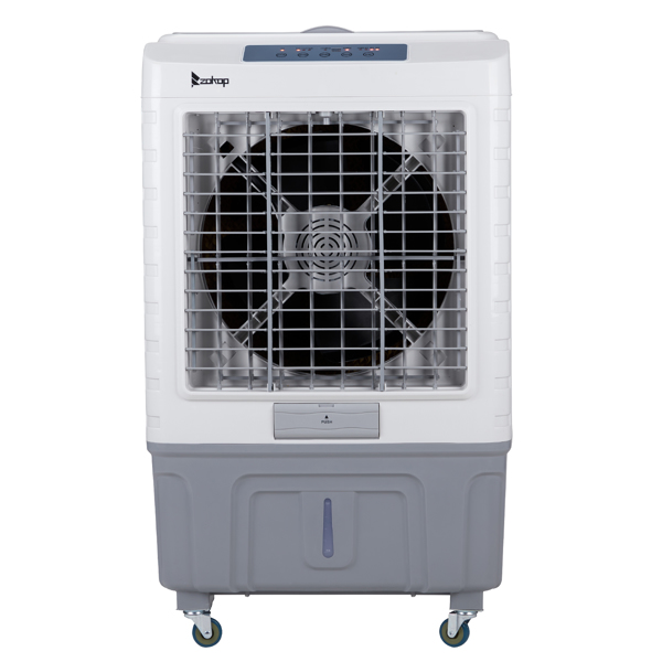 3 in 1 Portable Evaporative Cooler With dust filter,Indoor,Outdoor,4118CFM Personal Air Cooler with remote control and LCD screen,13.2 Gal Large Water Tank & Scroll Casters, 4 Ice Packs,White