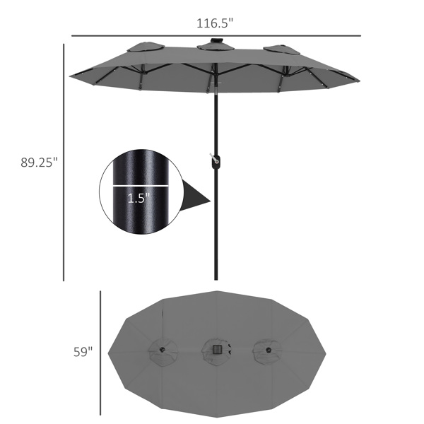 Outdoor beach umbrella/Double-Sided Market Umbrella  ( Amazon Shipping)