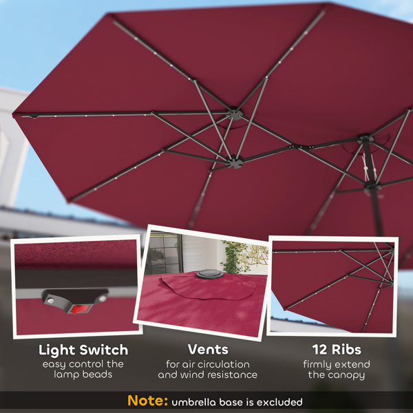 Outdoor beach umbrella/Double-Sided Sun Umbrella   ( Amazon Shipping)