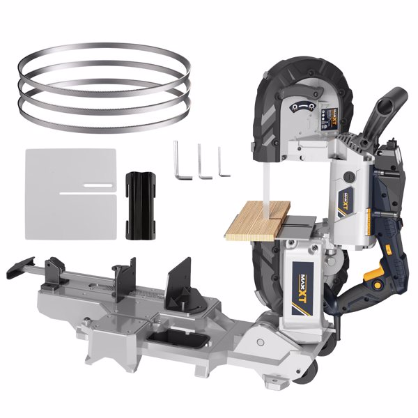 Band Saw with Lightweight Aluminum Base, 10 Amp 5 Inch Deep Cut Bandsaw, Variable Speed Handheld Automatic Multipurpose Cut with Carrying Wheels Portable Metal Saw[Unable to ship on weekends]