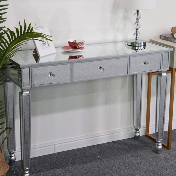 FCH Three Drawers Mirror Table Dressing Table Console Table