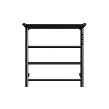 Heated Towel Rack with Top Shelf, 3-Bar Towel Wall Mounted Warmer for Bathroom with Intelligent Touch Screen Timer, 304 Stainless Steel Polished, Plug-in/Hard-Wired[Unable to ship on weekends]