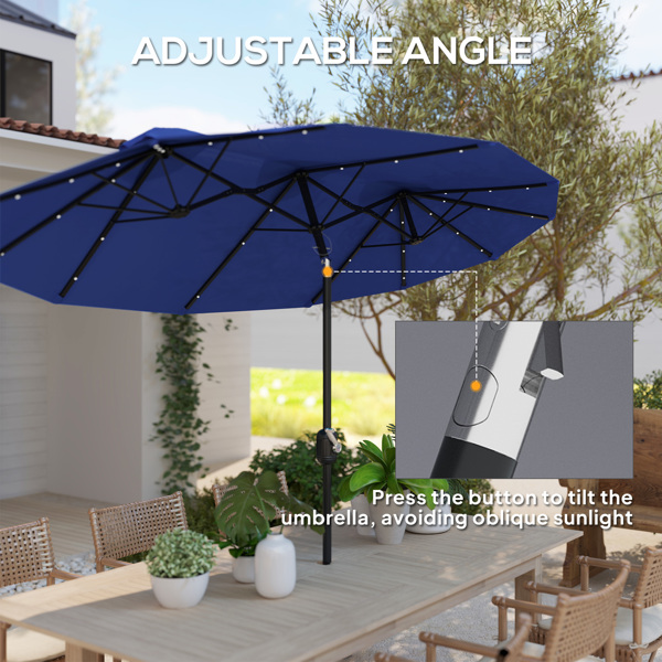 Outdoor beach umbrella/Double-Sided Market Umbrella  ( Amazon Shipping)（Prohibited by WalMart）