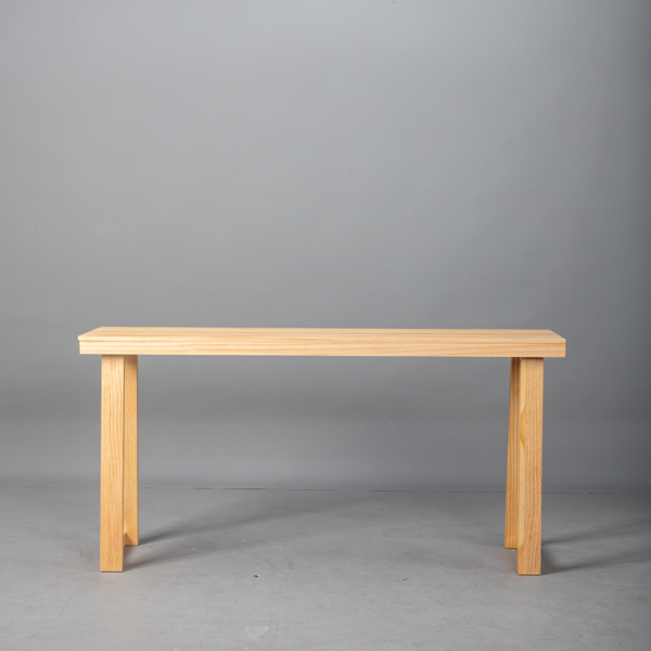 43.3 Inch Solid Wood Console Table for Entryway, Sofa Table Narrow Entryway Table for Hallway, Behind The Couch, Living Room, Foyer, Wood Color