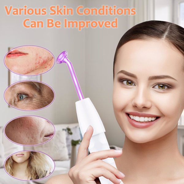 High Frequency Wand “C Violet Portable Skin Therapy Machine for Anti-Aging - Skin Tightening - Wrinkle Reducing - Dark Circles - 4 in 1