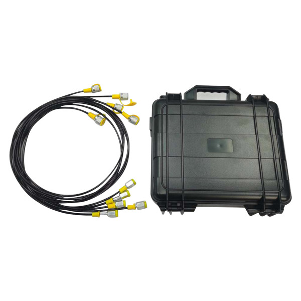 Hydraulic Pressure Test Kit with 5 Gauges 5 Test Hoses 13 Couplings and 14 Tee Connectors Pressure Gauge Kit
