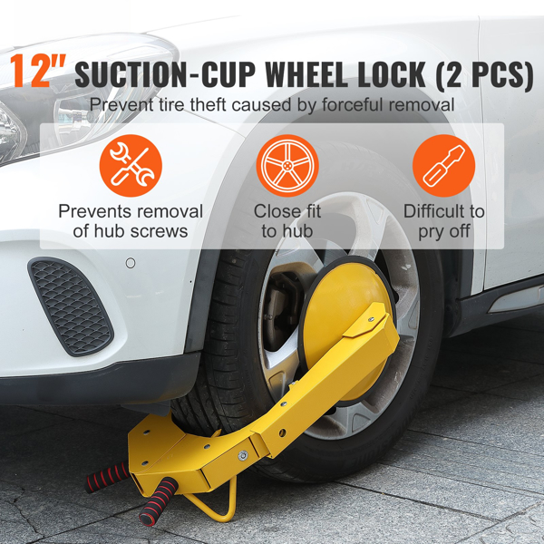 2 - Pack Heavy - Duty Adjustable Steel Wheel Lock Clamps for Trailers, Trucks, Cars, SUVs, and RV Trailers - Powerful Anti - Theft Tire Locks for Enhanced Vehicle Security, Essential for Parking Lots 