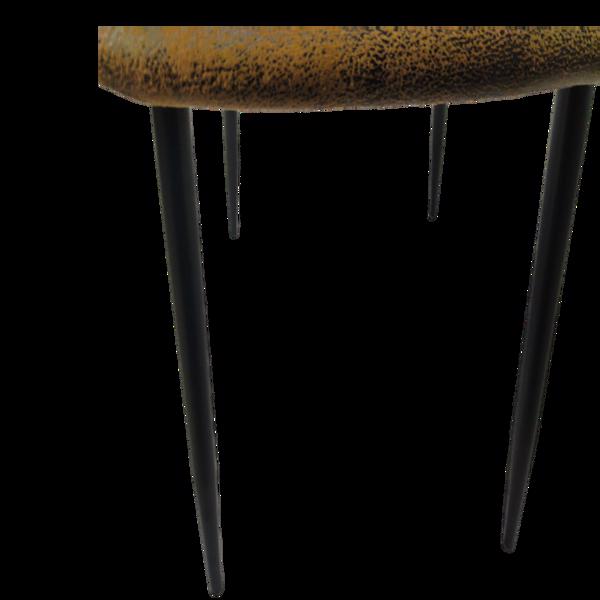 餐椅一套四把，亚麻布软垫现代风格椅子，黑色金属腿勺形厨房椅，餐厅厨房用餐侧椅（棕色）休闲椅 办公椅，餐椅四件套-10