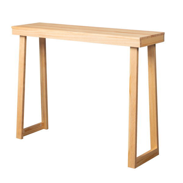 43.3 Inch Solid Wood Console Table for Entryway, Sofa Table Narrow Entryway Table for Hallway, Behind The Couch, Living Room, Foyer, Wood Color