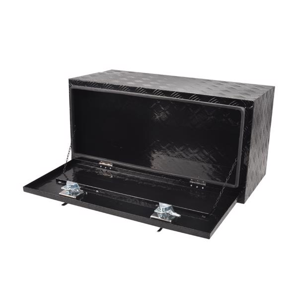 36''Black Aluminum Tool Storage Box for Pickup Truck Bed + Lock MT018004（Amazon & Temu Ban Sale）(No support for returns without reason)