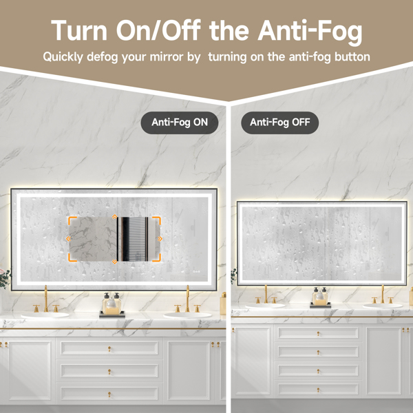 72x36“黑色环保银镜双LED灯条前后照明+LTL【周末不发货，TK/TEMU订单仅支持自提】-8