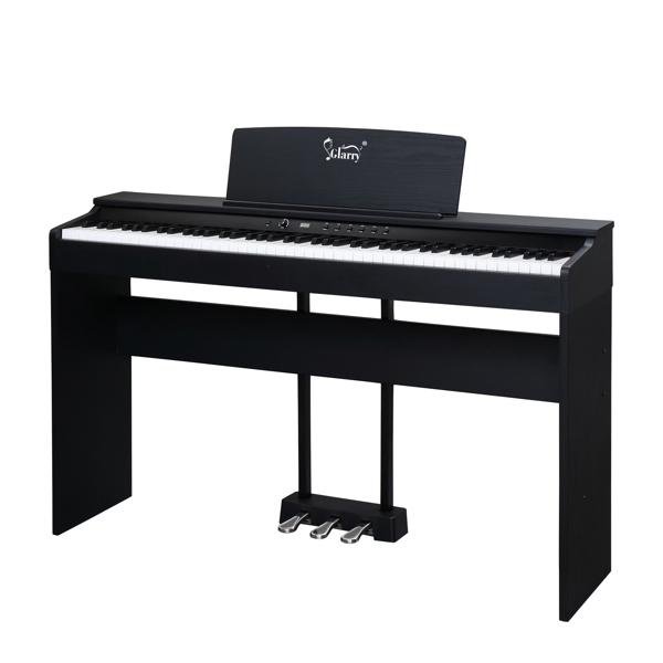 GDP-105 88 Keys Standard Full Weighted Keyboards Digital Piano with Furniture Stand, Power Adapter, Triple Pedals, Headphone，for All Experience Levels Black