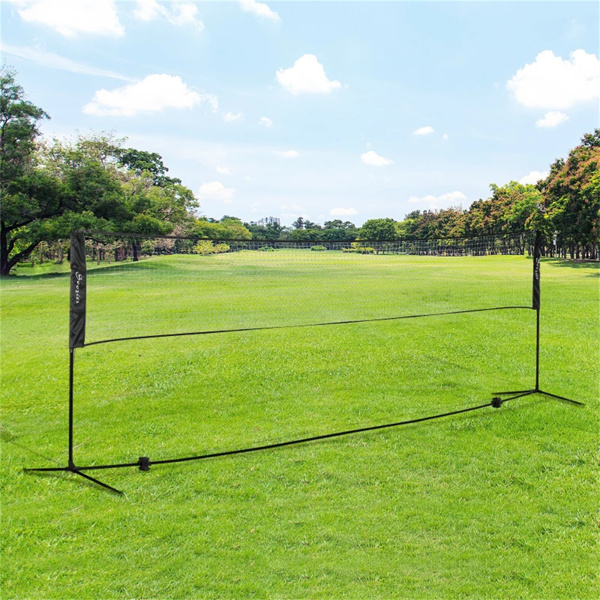 Portable badminton set with adjustable height suitable for badminton, volleyball, etc