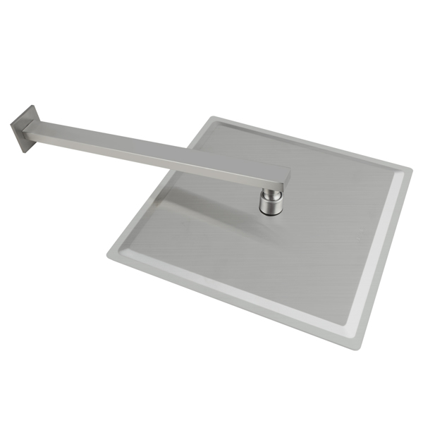 Enhance Your Shower with 12 Stainless Steel Rain Shower Set - Wall Mount Easy