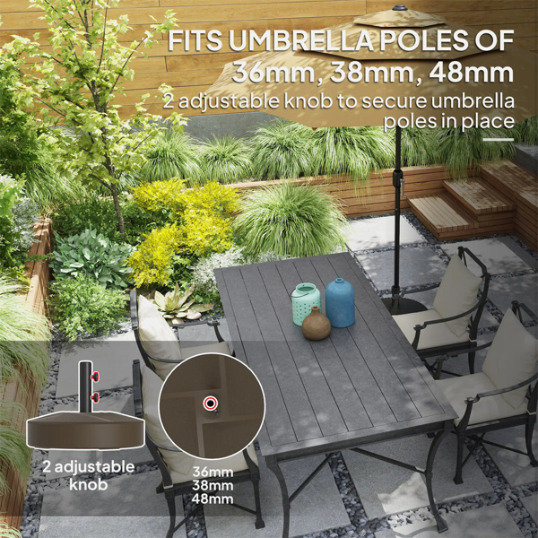 棕色重型户外伞架底座带支架 （amazon shipping-发货，WALMART禁止销售）周末不发货-11