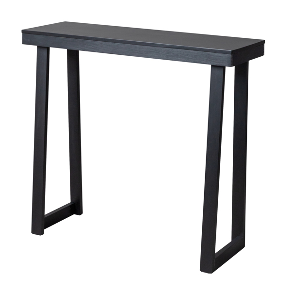 35.8 Inch Solid Wood Console Table for Entryway, Sofa Table Narrow Entryway Table for Hallway, Behind The Couch, Living Room, Foyer, Black