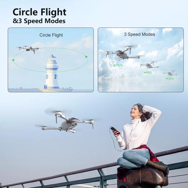 4DRC F10 Foldable Drone with Camera WIFI FPV for Adults,1080P HD FPV Live Video RC Quadcopter,Logistics is randomly sent by UPS/USPS