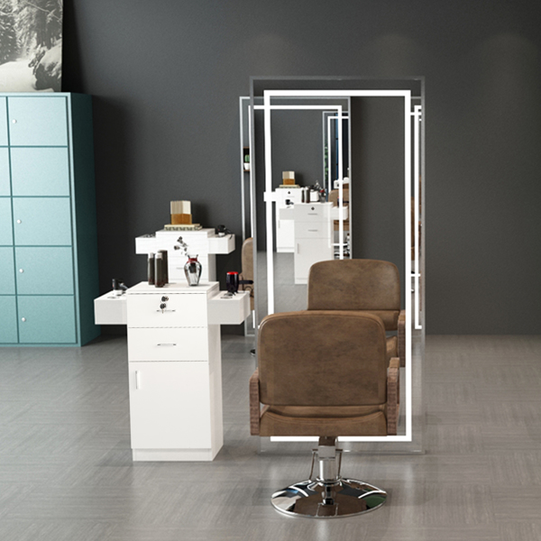 【Same code 89922933】Barbershop Salon Locker / Hair Dryer Rack Drawer with Lock White