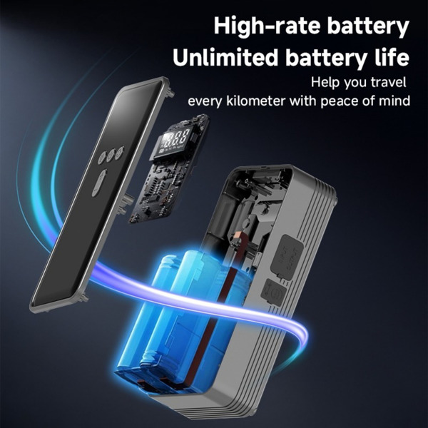 带空气压缩机的汽车应急启动器 12V 2000A 7.0L 汽油/5.5L 柴油汽车电池启动器数字轮胎充气机-4