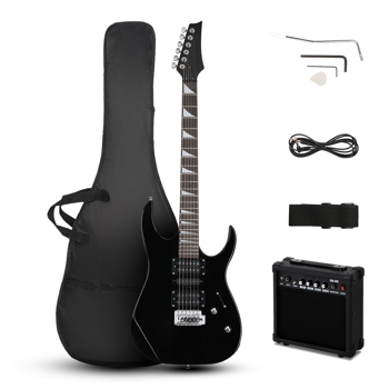 170 Model With 20W Electric Guitar Pickup Hsh Pickup Guitar Stereo Bag Harness  Picks Rocker Connector  Wrench Tool Black