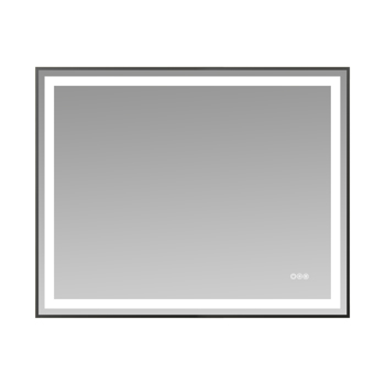 40x32\\" Black Eco-Friendly Silver Mirror Dual LED Light Strips Front and Back Lighting[Unable to ship on weekends,usps/fedex]