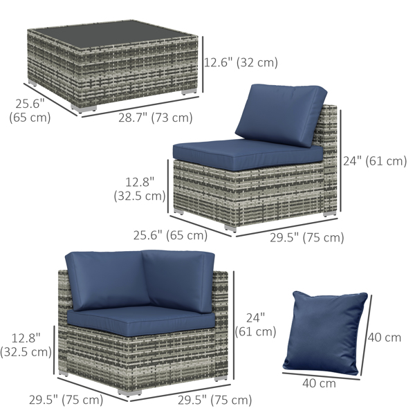 Rattan Three-Seat Sofa