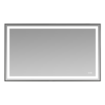 60x36\\" Black Eco-Friendly Silver Mirror Dual LED Light Strips Front and Back Lighting[Unable to ship on weekends,usps/fedex]