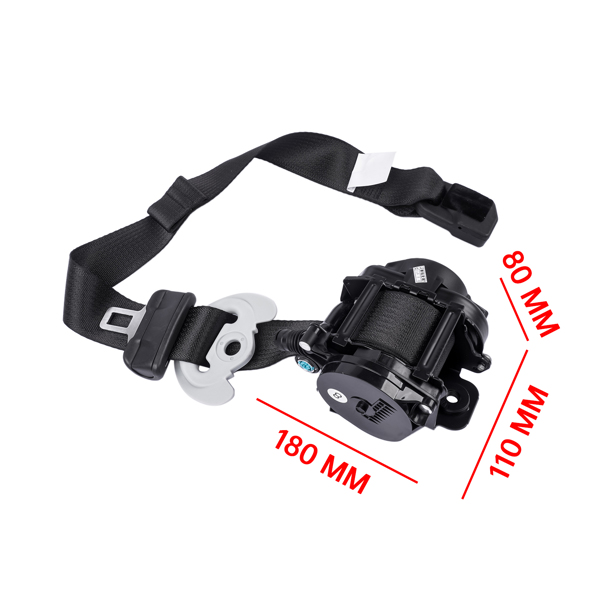 Front Left Driver Side Seat Belt for Teslsa Model Y Sport Utility BATTERY EV (EV/BEV) 2020-2023 Black 1493782-01-C