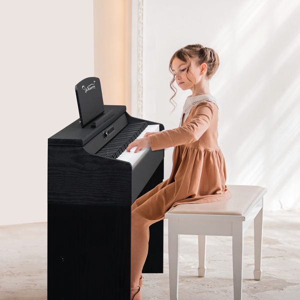 GDP-105 88 Keys Standard Full Weighted Keyboards Digital Piano with Furniture Stand, Power Adapter, Triple Pedals, Headphone，for All Experience Levels Black