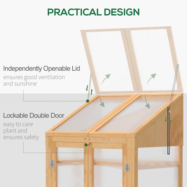 Wooden Cold Frame Greenhouse