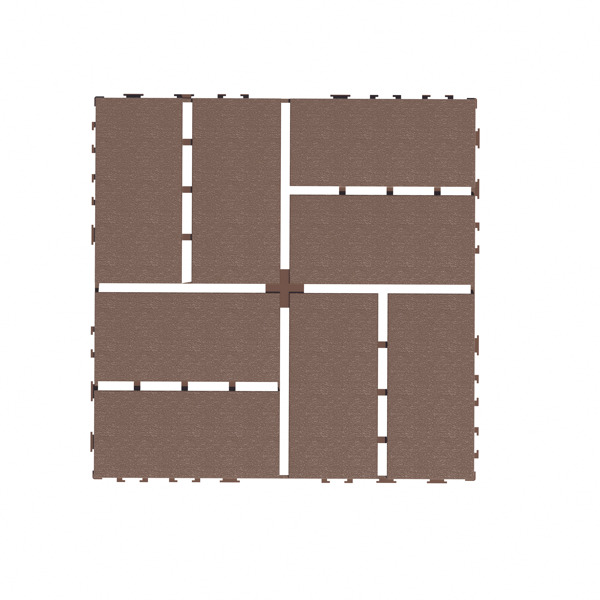 DIY friendly, easy to clean interlocking deck tiles, 11.8