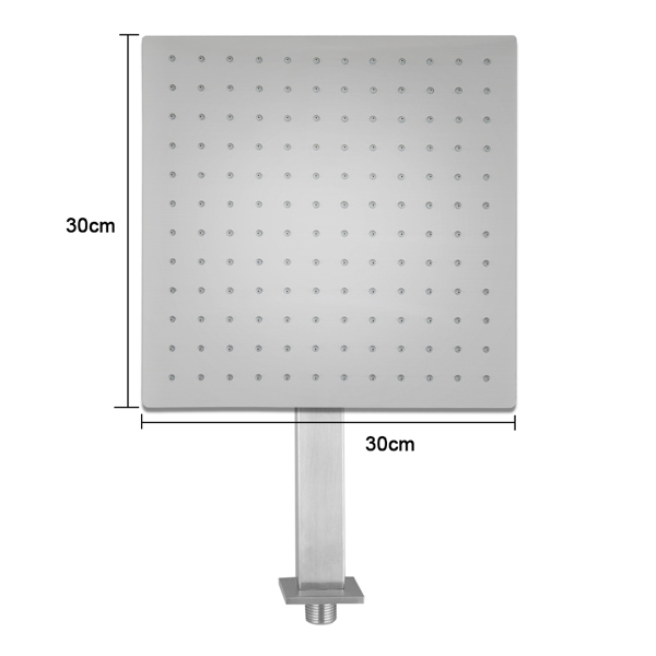 Enhance Your Shower with 12 Stainless Steel Rain Shower Set - Wall Mount Easy