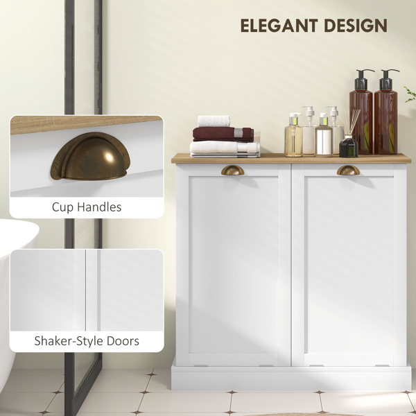 洗衣篮柜/浴室柜/储物柜 白色 （周末不发货）（ Amazon Shipping）（WalMart禁售）-4