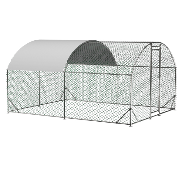 9.84' x 13.12' x 6.56' Large Chicken Coop Metal Chicken Run with Waterproof and Anti-UV Cover