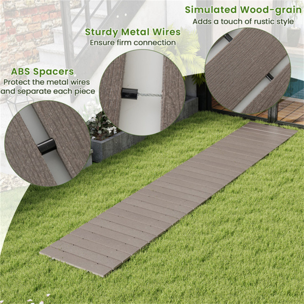 8 Ft  gray outdoor garden walkway 95