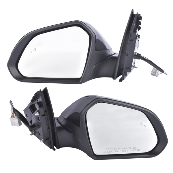 2Pcs Front Mirrors Left & Right w/ Signal Light Blind Spot Non-Heated for Hyundai Sonata 2018-2019