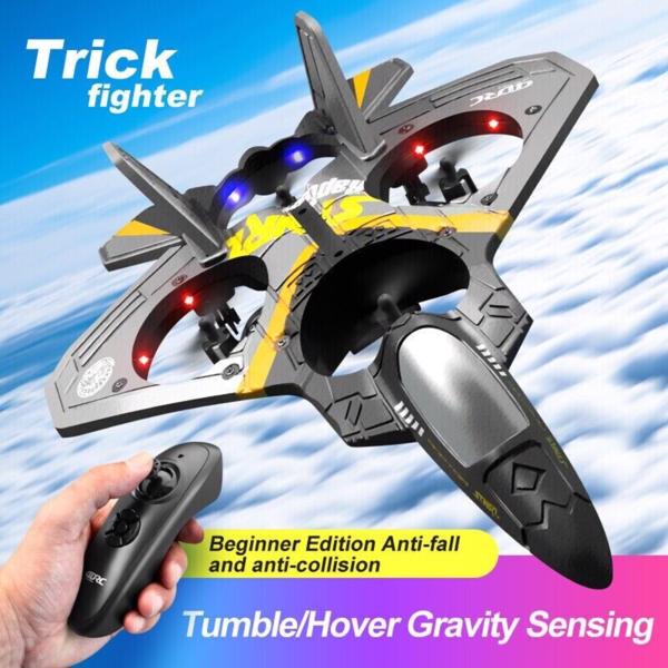 4DRC V17 Remote Control Plane 2.4Ghz Foam RC Airplanes Helicopter Quadcopter,Spinning Drone with Cool Light,Gifts for Kids Adults,.Logistics is randomly sent by UPS/USPS/FEDEX/Amazon Logistics