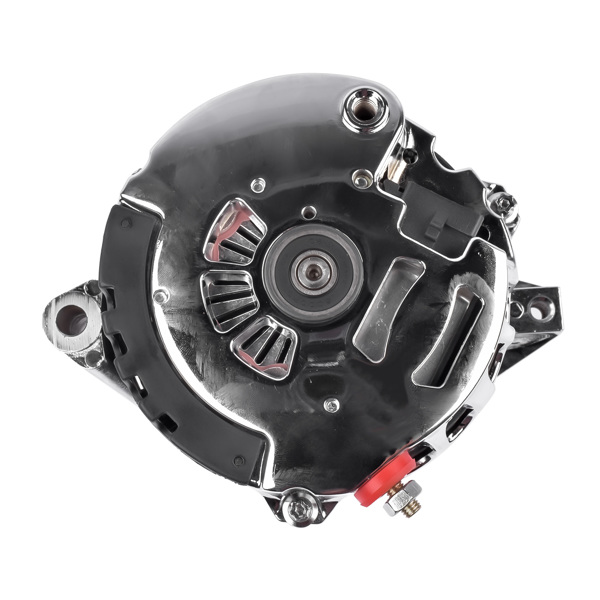 180A 12V Chrome Alternator V-Belt Pulley 1 Wire for Chevy GM BBC SBC 305 350 396 454 1985-1993 ES1022C