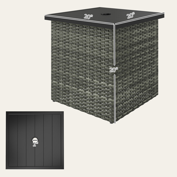 Wicker Side Table  ( Amazon Shipping)（Prohibited by WalMart）