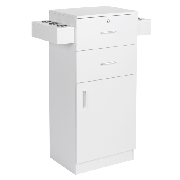 【Same code 89922933】Barbershop Salon Locker / Hair Dryer Rack Drawer with Lock White