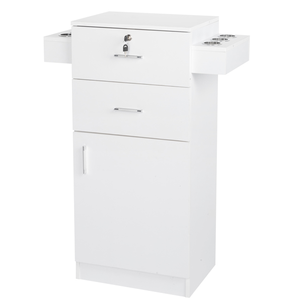 【Same code 89922933】Barbershop Salon Locker / Hair Dryer Rack Drawer with Lock White