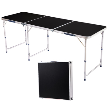 6ft  Aluminum Alloy Folding Table black