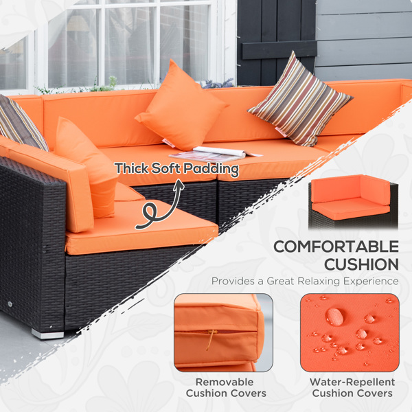 Rattan Three-Seat Sofa